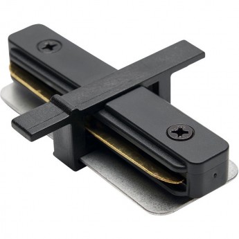 Коннектор прямой однофазный для встраиваемого шинопровода, черный,FERON LD1004