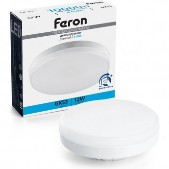 Лампа светодиодная FERON LB-456 GX53 12W 230V 6400K диммируемая Лампа светодиодная FERON LB-456 GX53 12W 230V 6400K диммируемая