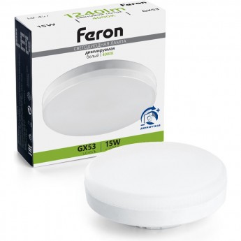 Лампа светодиодная FERON LB-457 GX53 15W 230V 4000K диммируемая Лампа светодиодная FERON LB-457 GX53 15W 230V 4000K диммируемая
