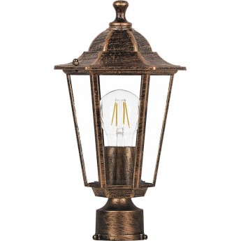 Светильник садово-парковый FERON 6203/PL6203 шестигранный на столб 100W E27 230V, черное золото Светильник садово-парковый FERON 6203/PL6203 шестигранный на столб 100W E27 230V, черное золото