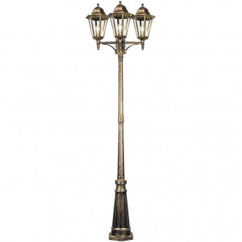 Светильник садово-парковый FERON 6215/PL6215 столб 3*100W E27 230V, черное золото Светильник садово-парковый FERON 6215/PL6215 столб 3*100W E27 230V, черное золото