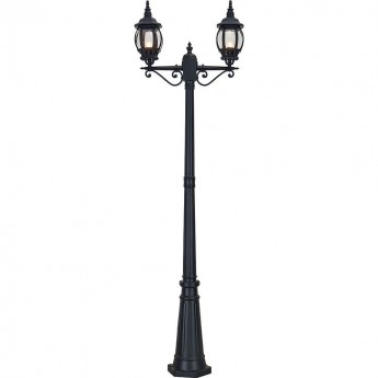 Светильник садово-парковый FERON 8114/PL8114 столб 2*100W E27 230V, черный Светильник садово-парковый FERON 8114/PL8114 столб 2*100W E27 230V, черный