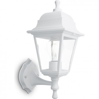 Светильник садово-парковый FERON НБУ 04-60-001 4-х гранник 60W E27 230V, белый Светильник садово-парковый FERON НБУ 04-60-001 4-х гранник 60W E27 230V, белый