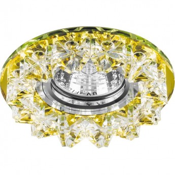 Светильник встраиваемый FERON CD2542 потолочный MR16 G5.3 желтый, хром 18930 Светильник встраиваемый FERON CD2542 потолочный MR16 G5.3 желтый, хром 18930