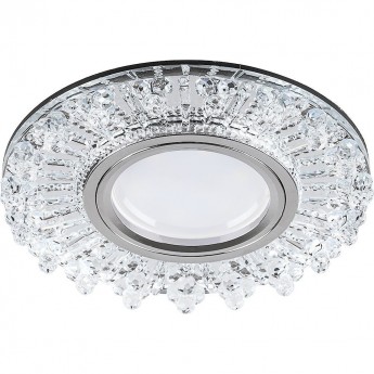 Светильник встраиваемый с LED подсветкой FERON CD944 потолочный MR16 G5.3 прозрачный, хром