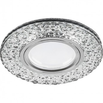 Светильник встраиваемый с LED подсветкой FERON CD945 потолочный MR16 G5.3 прозрачный, хром