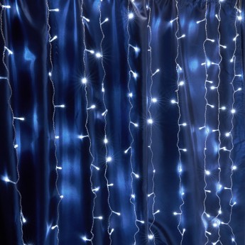Светодиодная гирлянда FERON CL19 занавес 2*1,5м + 3м 230V 5000К, статичная, c питанием от сети, прозранчый шнур Светодиодная гирлянда FERON CL19 занавес 2*1,5м + 3м 230V 5000К, статичная, c питанием от сети, прозранчый шнур