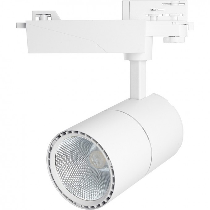 Светодиодный светильник FERON MARKETBRIGHT AL103 трековый на шинопровод 20W 2700K 35 градусов белый, 3х фазный 51001 Светодиодный светильник FERON MARKETBRIGHT AL103 трековый на шинопровод 20W 2700K 35 градусов белый, 3х фазный 51001