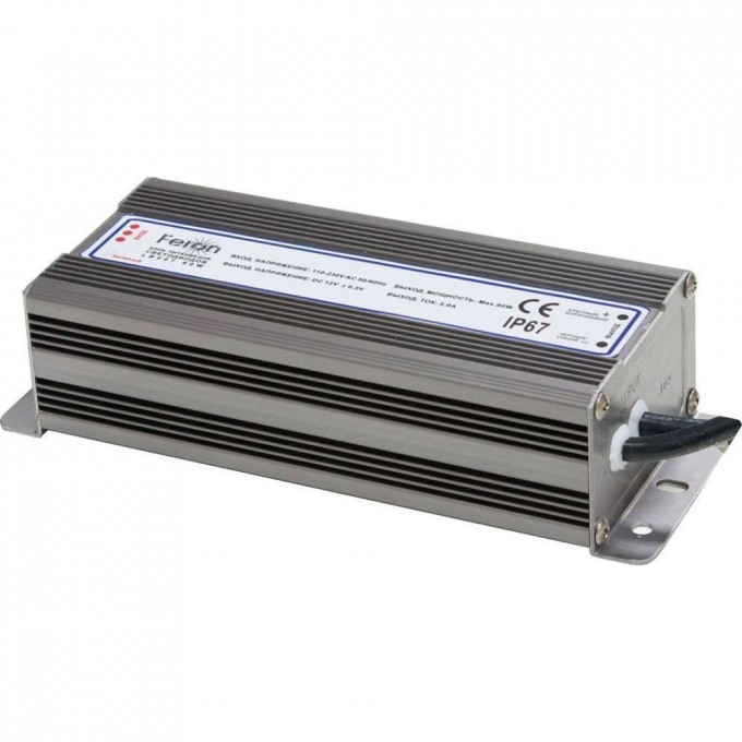 Трансформатор FERON электронный для светодиодной ленты 150W 12V IP67 (драйвер), LB007 21497