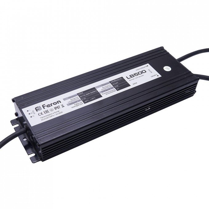 Трансформатор FERON LB500 DC24V 200W IP67 244*80*32мм 25934